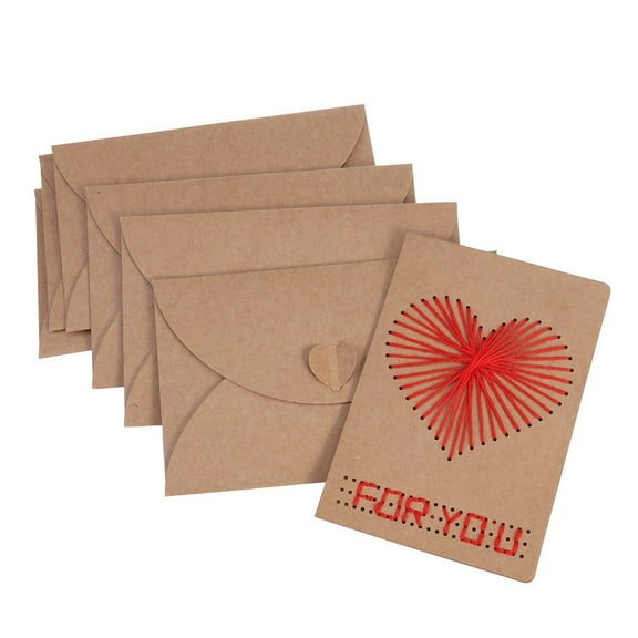 GOOHOCHY 6Pcs Greeting Card for Wedding Anniversary Engagement Vintage Style 11.8x0.12x6.9In