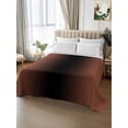 thumbnail image 2 of Dark Orange Black Ombre King Size Flat Sheet, Wrinkleproof & Fadeproof Cooling Flat Bed Sheet Only, Modern Gradient Abstract Art Breathable Soft Bedding Top Sheets 105 x 98 Inches, 2 of 8