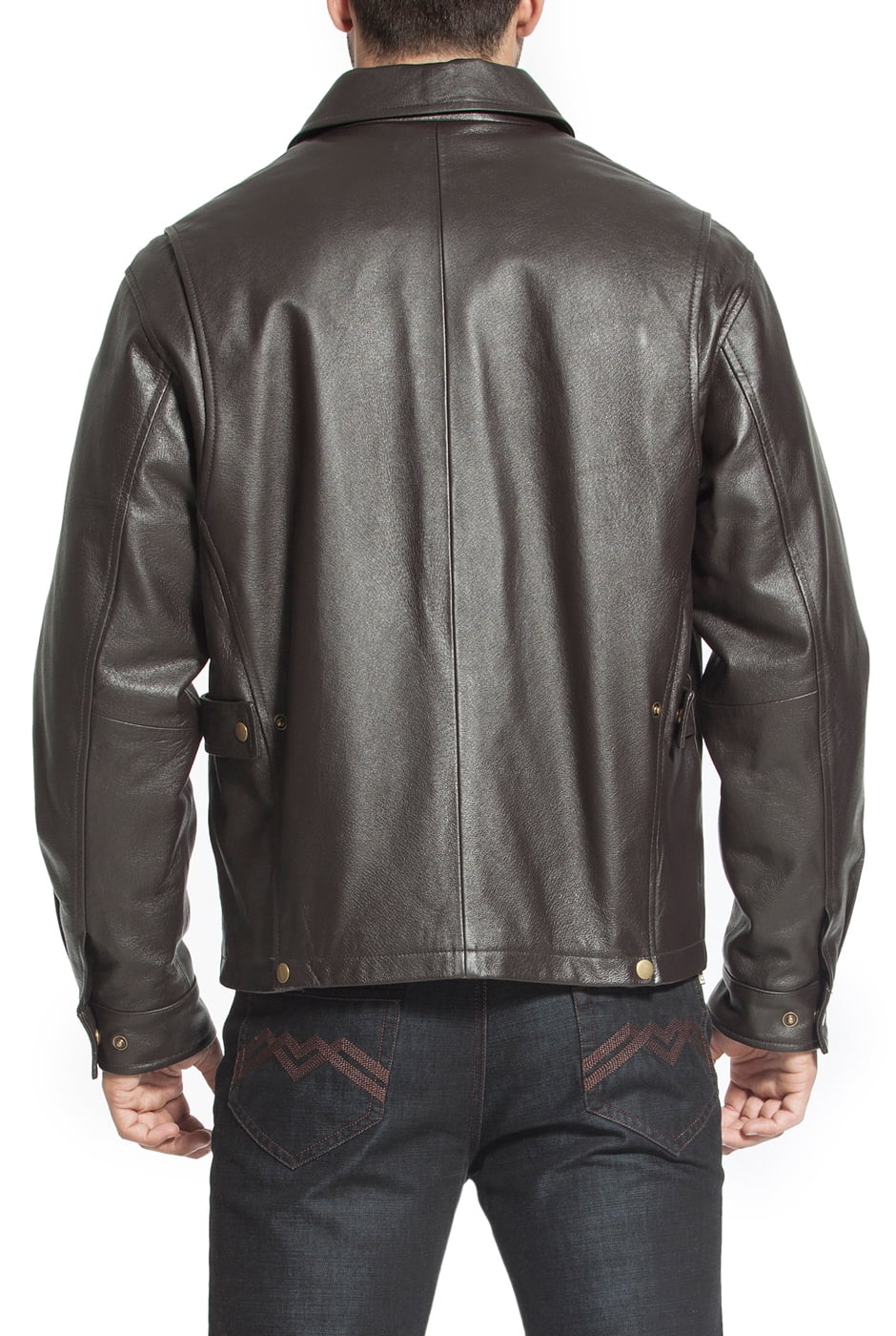 Bgsd Men S Greg Open Bottom Zip Front Leather Jacket Com