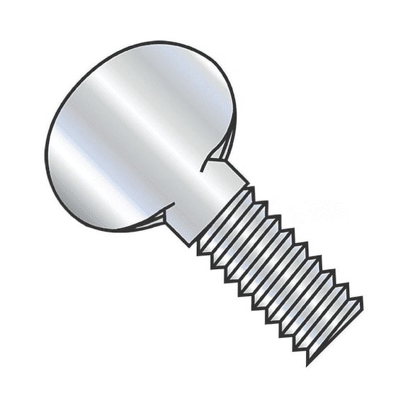 Thumb Screw - Spade Head with No Shoulders - Zinc Plated Steel - 3/8"-16 Thread - 3/4" Long
