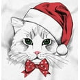 thumbnail image 2 of Cute Santa Kitty Merry Christmas Unisex Plus Fleece Graphic Hoodie Brisco Brands 2X, 2 of 5