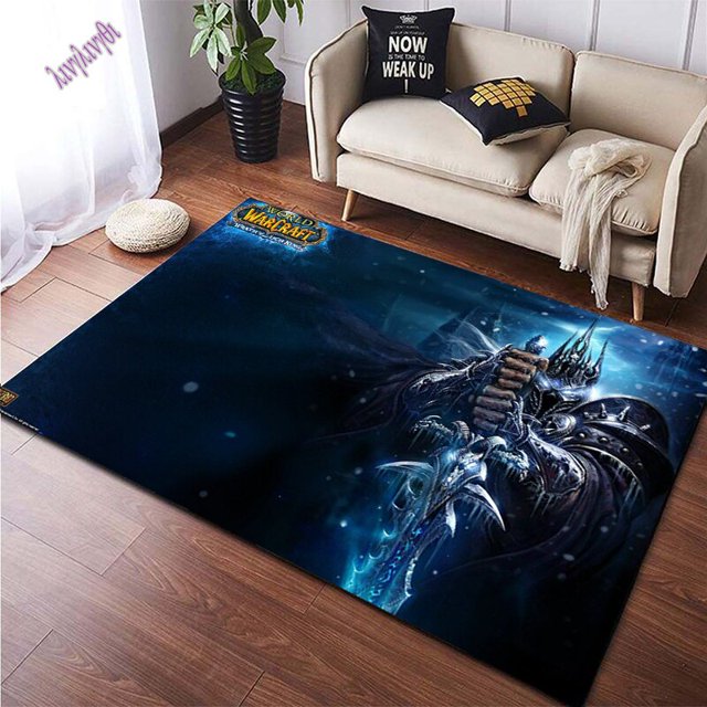 World of Warcraft – tapis de sol antidérapant avec motifs imprimés, créatif Cool, style bohème, pour salon, décoration, tapisserie20100x150cm(39x59 in) zhangyuxiang unisex