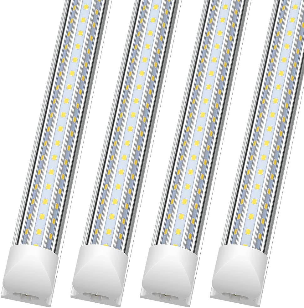4/25 Pack 60W 5000K/6000k  Linkable Shop Light T8 LED Integrated Fixture 4FT 