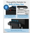 thumbnail image 2 of Nepsam 4-in-1 Top-Loading Water Dispenser with Ice Maker, Hot/Cold/Room Water, Fits 3–5 Gal Bottles, Child Lock, for Home & Office, Black, 2 of 8