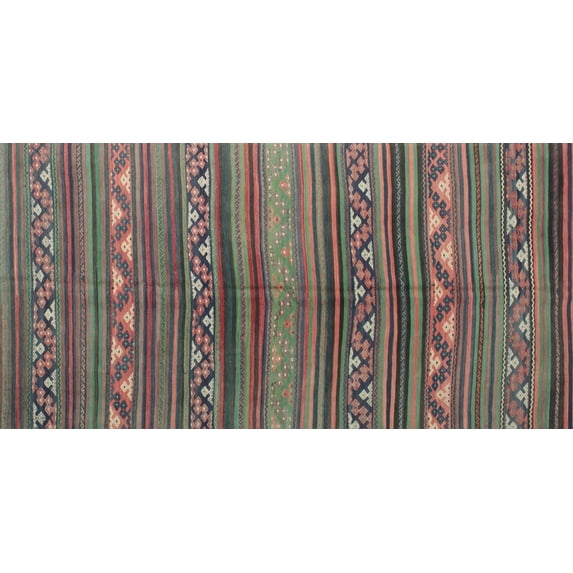 Ahgly Company Indoor Rectangle Contemporary Khaki Green Southwestern Area Rugs, 7' x 10'