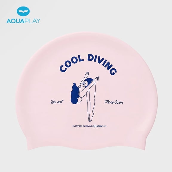 Aquaplay Silicone Swim Cap for Adults - Leakproof Adult Swim Cap Silicone Fit (Pink)