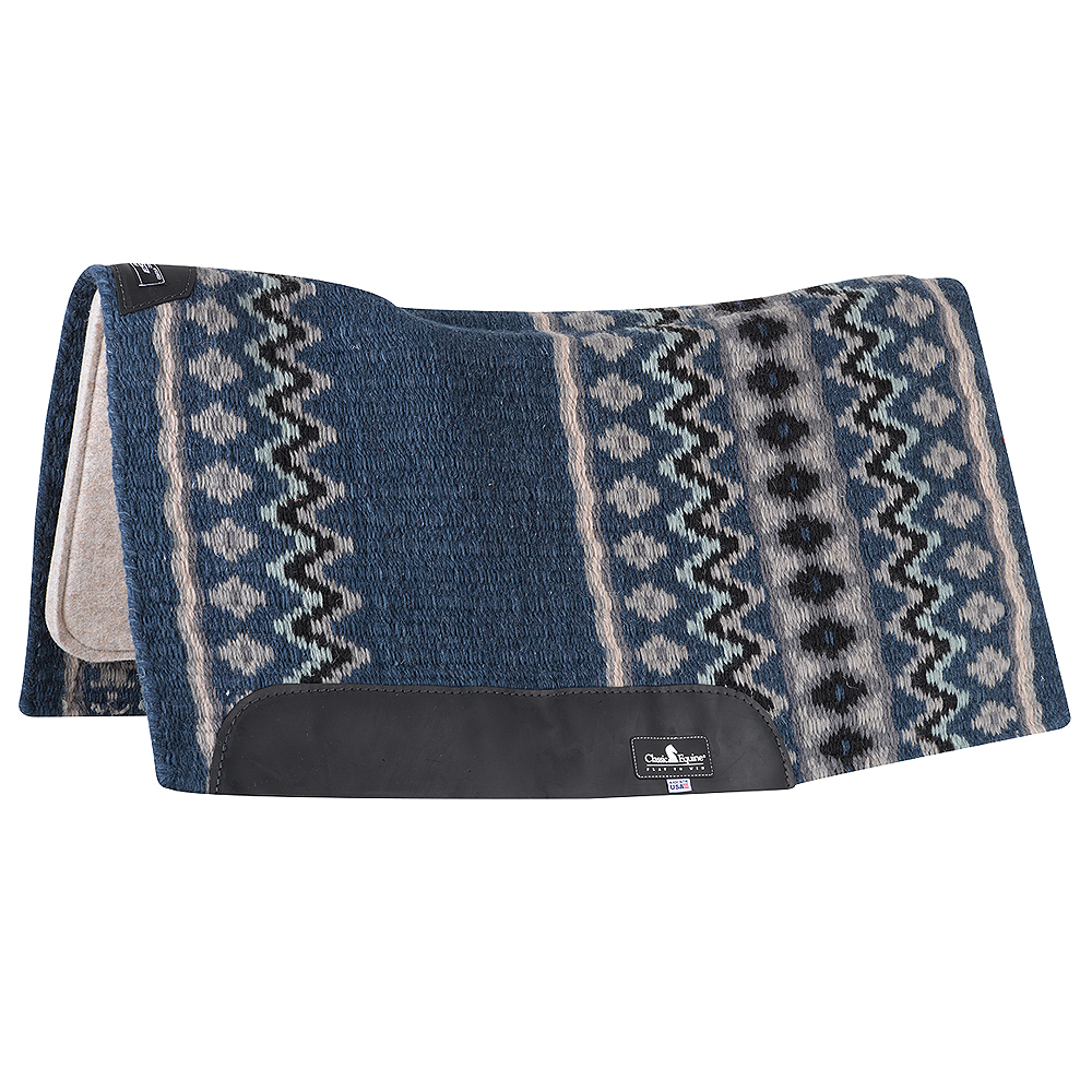 3/4 In Thick Classic Equine Esp Horse Saddle Pad Blanket Navy Seafoam