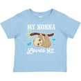 thumbnail image 3 of Inktastic My Nonna Loves Me with Sloth and Hearts Boys or Girls Baby T-Shirt, 3 of 5