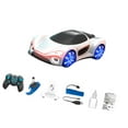 thumbnail image 2 of Coche de carreras deportivo con acrobacias RC, coche de carreras con doble efecto de rociado, coche de juguete RC para aficionados, vehículo clásico C blanca, 2 of 9