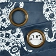 thumbnail image 6 of Lush Decor Elephant Parade Room Darkening 84" x 52" Gray Metal Grommets 2-Pc Set Window Panel, 6 of 7
