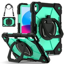 ShieldPlus for iPad 9th/8th/7th Generation Case, Shockproof Rugged Protective iPad Kids Case with 360° Rotating Stand Shoulder Strap for iPad 10.2-inch,Black   Mint
