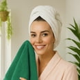 thumbnail image 6 of SupremePlus Luxury 550 GSM 16" x 27" 100% Ring Spun Cotton Hand Towels, Green 6 Count, 6 of 8