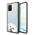 thumbnail image 1 of FINCIBO Slim TPU Bumper + Clear Hard Back Cover for Samsung Galaxy S10 Lite 6.7" 2020, Animal Maltese Dog, 1 of 6