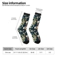 thumbnail image 2 of KLL Watercolor Floral Print Cool Socks Men's Women's Crew Socks Funny Crazy Novelty Stockings, 2 of 6