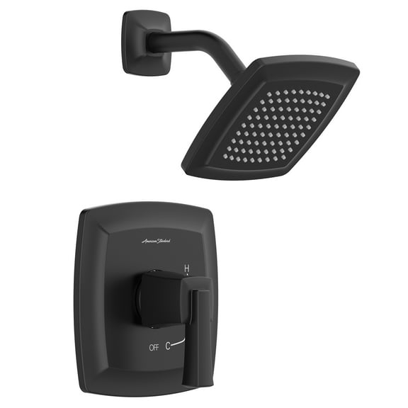 Open Box American Standard TU353507.243 Townsend Shower Trim Kit with Water Saving Shower Head and Cartridge 1.75 GPM, Matte Black