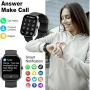 Smart Watch(Answer/Make Call), 1.91 Smartwatch for Men Women, 110+ Sport Modes, Heart Rate/Sleep/Spo2 Monitor, IP68 Waterproof, Pedometer, HD Touchscreen, Activity Tracker for Android iOS