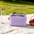 thumbnail image 4 of Foldable Lunch Bag Dumpling Shape Insulated,Waterproof Compact Bento Organizer,Lightweight Portable Cooler for Office School Outdoor Picnic Purple, 4 of 6