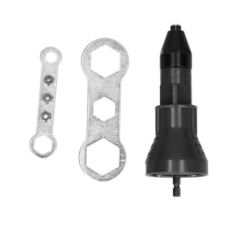 

Electric Rivet Nut Drill Adapter Cordless Riveting Drilling Adaptors 2.6in Connetor For Woodworking Black