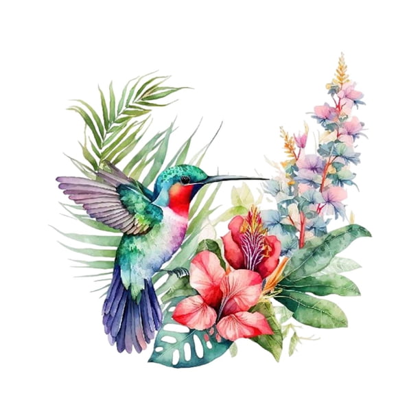 Pegatinas de pared con diseño de pájaros y flores para ventana, decoración floral de PVC, calcomanías para puertas y ventanas, calcomanías para ventan