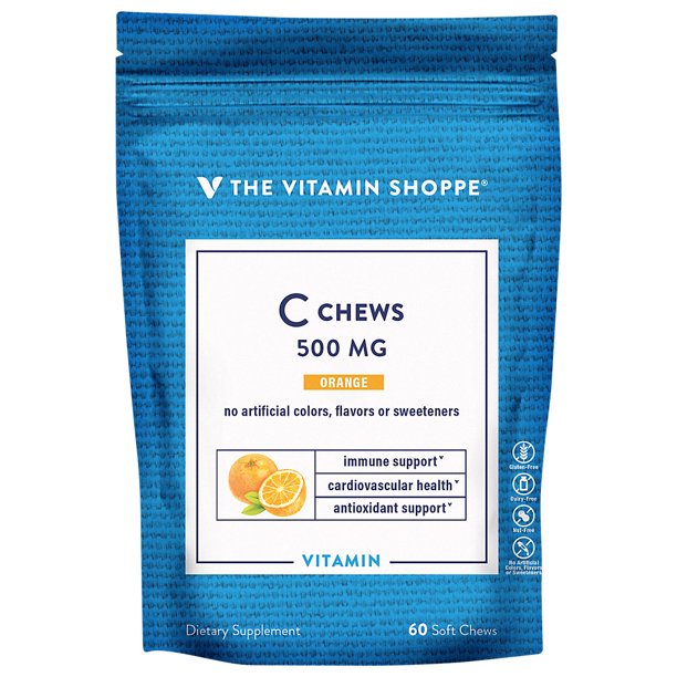 The Vitamin Shoppe Vitamin C 500MG, Orange Flavor, Supports Immune