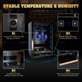 thumbnail image 3 of TCFUNDY 65L Electric Humidor Cigar Cooler W/Cedar Wood Shelves Cooling Digital Hygromete, 3 of 10