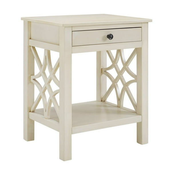Linon Er Wood End Table In Antique White Com Linon Er Wood End Table In Antique, Antique White End Tables