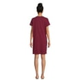 thumbnail image 3 of Time and Tru Women's Cotton T-Shirt Dress with Short Sleeves, Sizes S-XXXL, 3 of 4