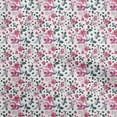 thumbnail image 1 of oneOone Cotton Silk White Fabric Florals Diy Clothing Quilting Fabric Print Fabric By Yard 42 Inch Wide, 1 of 4