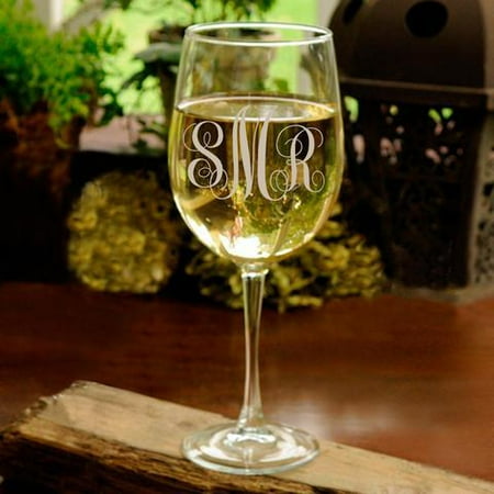 - Personalized White Wine Glass - Monogrammed White Wine Glass