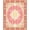 Pink Gold Red, Pattern 8, variant on ODIKA 8'x10' Washable Area Rug Pink Boho Vintage Whimsical Border Retro Cottagecore Beige Maximalist for King Size Bedroom Under Bed, Master Suite, Non-Shedding, Easy Care