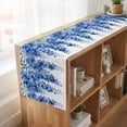 thumbnail image 6 of Blue Eucalyptus Leaves 90 Inch Table Runner, Spring Botanical Summer Farmhouse Dresser Scarf Cotton & Linen Tablerunner for Dining/Kitchen Island/Holiday Party Décor 13" x 90", 6 of 9