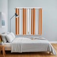 thumbnail image 5 of Curtains 63 Inch Length 2 Panels, Burnt Orange Grey Stripe Grommets Window Treatment Curtain, Farmhouse Minimalist Striped Thermal Curtains Drapes for Living Room/Bathroom, 5 of 9