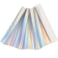 thumbnail image 1 of ColoMX Tela holográfica iridescente colorida colorida lámina decorativa PU tela para bolsillo de mosaico de bricolaje, 1 of 8