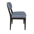 thumbnail image 3 of Faye Set of 2 Black and Gray Upholstered Solid Wood Cushioned Accent Chairs 19"x22.5"x33.5", 3 of 11