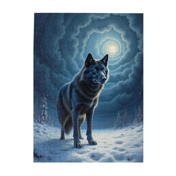 500 Piece Jigsaw Puzzle For Adults Majestic Moonlit Wolf Challenging And Relaxing Animal Puzzle Stunning Artwork Great Gift Idea Home Decor For Puzzle Enthusiasts