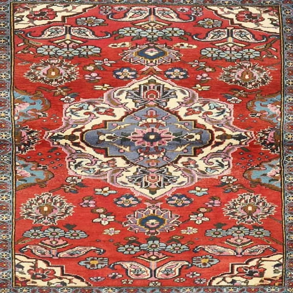Ahgly Company Machine Washable Indoor Square Traditional Camel Brown Area Rugs, 6' Square