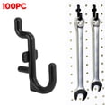 thumbnail image 1 of Peg Board Hook Kit Garage Tool Storage Pegboard 100pieces J Hook Locking Plastic, 1 of 13