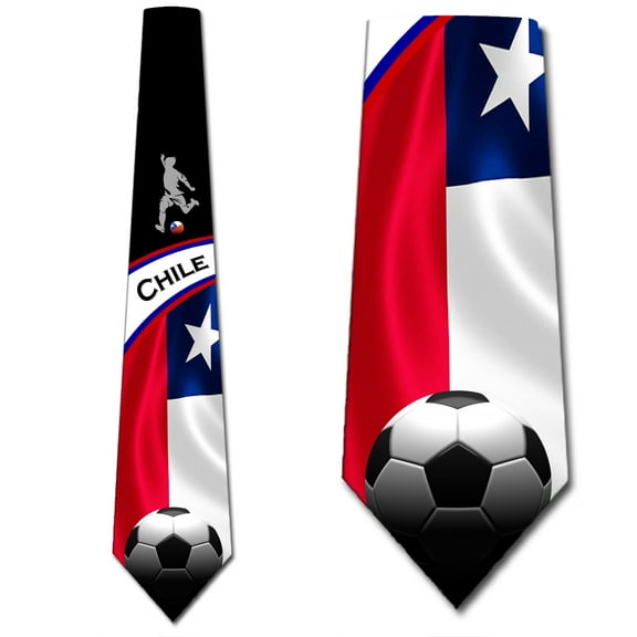 Soccer Ties Mens Chile Tie Sports Necktie by Three Rooker