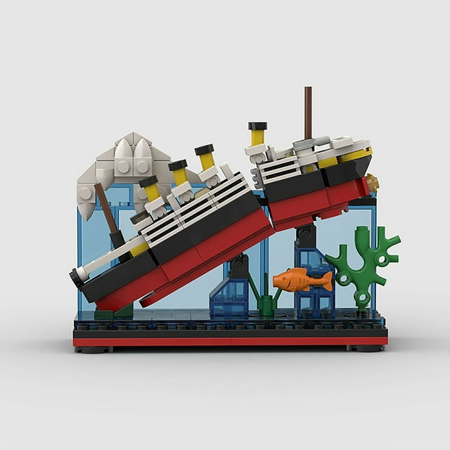 247pcs Titanic Building Blocks Model Set, Small Particles Assembled Building Blocks Ship