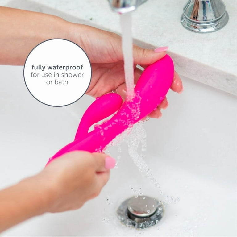 plusOne Dual Rabbit Vibrator, High-quality Silicone, Pink - Walmart.com