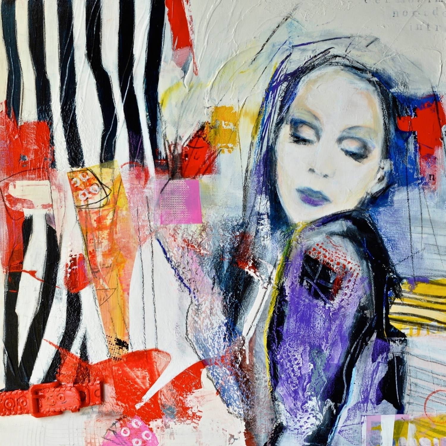 "Upside down Inside Out" Painting Print on Wrapped Canvas