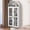 White, variant on EastVita 73 Inch Arched Metal Storage Cabinet with Glass Door2 Adjustable Shelves White