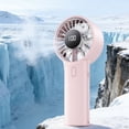 thumbnail image 6 of Lunxisen 1 Pcs Portable Handheld Fan Rechargeable USB Personal Cooling Fan with LED Display for Travel Office Outdoor Use, 6 of 8