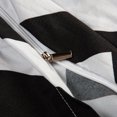 thumbnail image 5 of Ntbay 3-Pieces Microfiber Ultra Soft Cheron Print Duvet Cover Set with Zipper Closure and Corner Ties, Black and White, Queen, 5 of 5