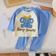 thumbnail image 2 of masbird 2 Pieces Boys Girls Pajamas Toddler Long Sleeve Cotton Pjs Kids Sleepwear Sets 6-12 Months 12-24 Months 2t 3t 4t 5t 6t 7t 8t 9t(Blue,18-24 M), 2 of 4