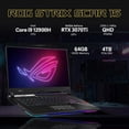 thumbnail image 2 of ASUS ROG Strix Scar 15 Gaming Laptop, 15.6" QHD 240Hz Display, Intel Core i9 12900H, 64GB DDR5, 4TB SSD, NVIDIA GeForce RTX 3070 Ti, Per-Key RGB Keyboard, Wi-Fi 6E, Black, Win 11 Pro, 32GB USB Card, 2 of 9