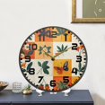 thumbnail image 4 of Yayeee Wall Clock for Living Room 9.5 inch Battery Operated Round with Holder, Cartoon Plants, 4 of 7