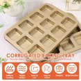thumbnail image 3 of CHUANK 2Pcs Carbon Steel Square Muffin Baking Pan Non Stick 12 Cavity Cupcake Pan Easy To Clean Multipurpose Muffin Tin Tray With Rippled Edge for Oven Baking, 3 of 10