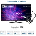 thumbnail image 6 of Cable Matters USB C to DisplayPort Cable (USB-C to DisplayPort Cable/USB C to DP Cable) Supporting 4K 60Hz Black 6 Feet - Thunderbolt 3 Port Compatible for MacBook Pro, Dell XPS 13/15 and More, 6 of 7