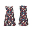 thumbnail image 7 of Yiaed Skull red flower blue Print Women's Sleeveless Dress, Loose Fit Summer Dress, Casual Sleeveless Dress for Women, 7 of 7